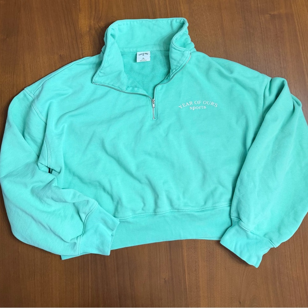 Year Of Ours Sports Club Quarter Zip Sweatshirt Size Medium